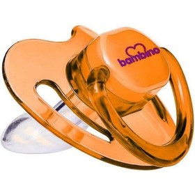 Resim Bambino Silikon Damaklı Emzik 6-18 Ay - Turuncu 