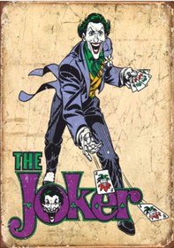 Resim The Joker Çizgi Roman Temalı Ahşap Retro Poster Tablo 