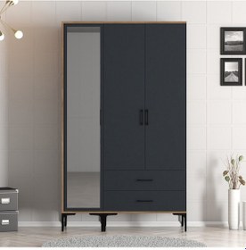 Resim Variant Kumsal 3 Kapılı Rt Gardrop - Ceviz / Antrasit 