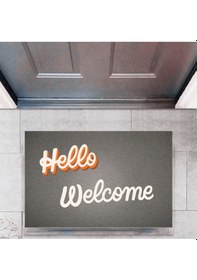 Resim Kapı Önü Paspası Dekoratif Dijital Baskı Hello Welcome P-2326 