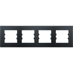 Resim Asfir Schneider Asfora Serisi Pleksiglas Mat Siyah Dörtlü Çerçeve Apg504-71 Modeli 