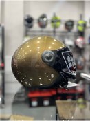 Resim MTS FX-101 Kahverengi Yarım Kask Siyah Vizörlü 