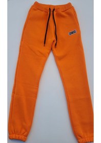 Resim Çocuk Beli Paçası Lastikli İçi Şardonlu Eşofman Alt-11260-turuncu Turuncu 