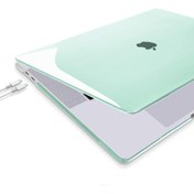 Resim CODEGEN Apple 13" Macbook Air M2 A2681 Kristal Yeşil Kılıf Koruyucu Kapak Usb Çevirici 