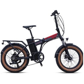 Resim Loop Dıscovery - 20 - Katlanır Fat Bike - 7 Vites - H.disc - Elektrikli - Mat Siyah-kırmızı/füme 