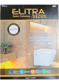 Resim Elitra Delux Kare Yavaş Kapanan Amortisörlü Klozet Kapağı 