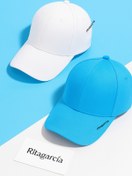Resim Ritagarcia Unisex Ayarlanabilir Spor Beyaz-turukuaz Basic Kep Şapka 2'li Set 