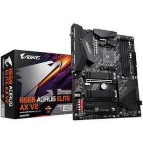 Resim GIGABYTE B550 AORUS ELITE AX V2 DDR4 4733Mhz(OC) DP HDMI ATX Orjinal - Faturalı - Garantili Ürünler - Hızlı Gönderim