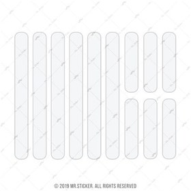 Resim Bcy6 Reflektif Beyaz Serit Seti 12 Parca 