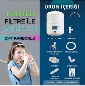 Resim 8 Lt. 5 Aşamalı Açık Kasa Pompalı Su Arıtma Cihazı 