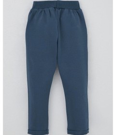 Resim Breeze Erkek Bebek Eşofman Altı Ayıcık Armalı Düğme Aksesuarlı 9 Ay-3 Yaş, İndigo İndigo 