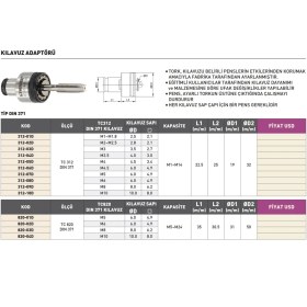 Resim Fett M6 Vertex DIN371 Kılavuz Adaptörü 820-02D 