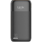 Resim Linktech PD13 Premium PD 30 W 10000 mAh Hızlı Şarj Powerbank Siyah 