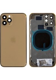 Resim Apple Uyumlu iPhone 11 Pro Boş Kasa + Kapak Gold Altın 