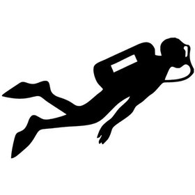 Resim Dalgıç Sticker Oto-motor-laptop-duvar-dekor 10 X 6 Cm 