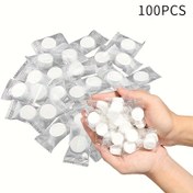 Resim 100 Paket Taşınabilir Tek Kullanımlık Mini Sıkıştırılmış Havlular - Seyahat, Kamp, Yürüyüş, Spor ve Güzellik Salonu İçin Mükemmel! 