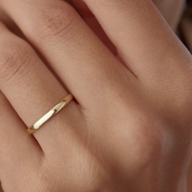 Resim Takı Dükkanı 2mm Bombeli Erkek Kadın Sarı Gümüş Alyans Söz Nişan Yüzüğü wr86 