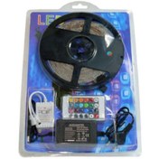 Resim Jetcom Rgb Şerit 5 Metre 3 Ana Renkli Şerit Işık Kumandalı Adaptörlü Fişli Tak Çalıştır Seti 
