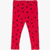 Resim Kız Bebek Minnie Mouse Lisanslı Baskılı Normal Bel Tayt 