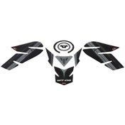 Resim Gp Kompozit Yamaha Mt-09 2013-2016 Uyumlu Tank Pad Seti Siyah (531298029) 