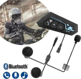 Resim Bluetooth Motosiklet Kulaklığı Intercom Siyah Motorsiklet Kulaklık Torima