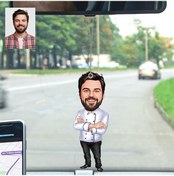 Resim Kişiye Özel Bay Şef Garson Araba Dikiz Ayna Süsü 