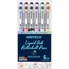 Resim Writech W-501 Liquid Roller 0,5 mm 6 Renk Jel Kalem Seti 