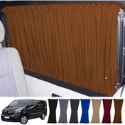 Resim Oto Pandami Opel Vivaro B 2014-2019 Uyumlu Taba Raylı Oto Perde Takımı 