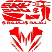 Resim Bajaj Pulsar Ns200 Uyumlu Kırmızı Sticker Set 