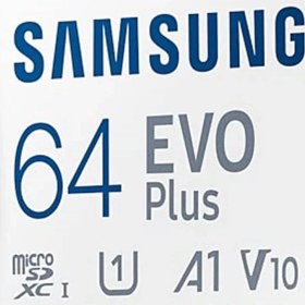 Resim Samsung Evo Plus Microsd Hafıza Kartı 64 Gb, Beyaz 