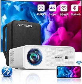 Resim W7 Yerel 1080P 4K Destekli 5G Wi-Fi Bluetooth Projektör 