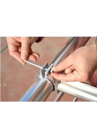 Resim Process Balkon Çamaşır Kurutma Askısı Askılığı Kurutmalık Yuvalı Geçmeli Gri 