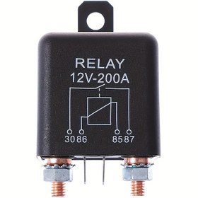 Resim 12V 200A Otomotiv Rölesi - Yüksek Akım 4 Pinli Marş Rölesi Çift Pil İzolasyonu İçin, Aküsüz Araç Kamyon Motor Ağır Vasıta Marş Rölesi - Çeşitli Araç Serileri İçin Evrensel Uyumluluk 