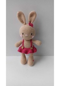 Resim Amigurumi Minik Tavşan Organik Oyuncak 