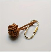 Resim Globalbloom 1 Adet Dokuma Top Anahtarlık Spiral Metal Halka Dayanıklı Çanta Aksesuarı 