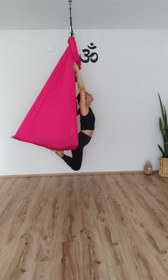 Resim SHINE 4,5MT X 1,70MT / ENİNE ESNEYEN İPEKSİ DOKULU YOGA HAMAK- MONTAJ SETİ DAHİLDİR - Fuşya 