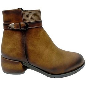 Resim Erbay 500-22 Deri Trend Fashion Kadın Bot Vizon 