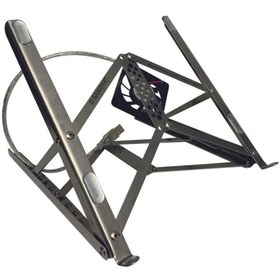 Resim SAKOYA F S 202301 Laptop Soğutucu Fanlı Stand Paslanmaz Krom Çelik 3 Yıl Garantili 