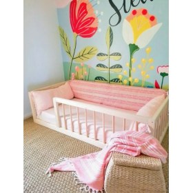 Resim Köşk Mobilya Montessori Yatak Doğal Ahşap 
