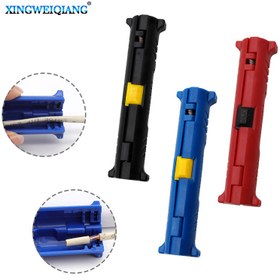 Resim Koaksiyel Kablo Soyma Aleti, Hava ve Yuvarlak Ana Şebeke Kabloları için ABS Döner Tel Soyma, Kolay Ayarlanabilir, Dayanıklı Yapı 