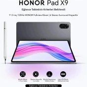 Resim Honor Pad X9 Wi-Fi 11.5" + Kalem | 128 GB 4 GB Gri 
