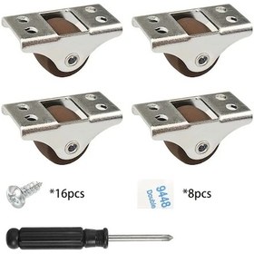 Resim Sunshine022 4 Adet Xahpower Endüstriyel Pürüzsüz Dönen Dayanıklı Polyüretan Caster Seti 