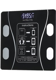 Resim Çok Fonksiyonlu Ev Kullanımı Akıllı Vücut Yağı Tartısı Led Ekranlı Bt Elektronik Dijital Ağırlık Tartısı Vücut Bileşimi Analizörü Monitör 