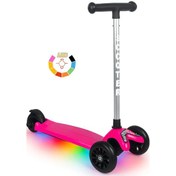 Resim Tois LED Işıklı Lumi Scooter – Direksiyondan Yön Verilebilen, Yükseklik Ayarlı 3 Tekerlekli Çocuk Scooter siyah 