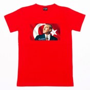 Resim mAddog Atatürk / Bayrak / Arkası Imzalı / 100.yıl Özel / Büyük Beden Tshirt / Unisex / Relax Fit 