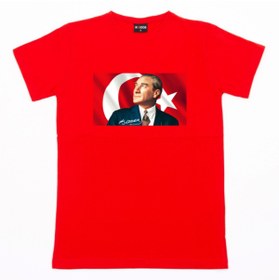 Resim mAddog Atatürk / Bayrak / Arkası Imzalı / 100.yıl Özel / Büyük Beden Tshirt / Unisex / Relax Fit 