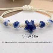 Resim Boho Nautical Style El Yapımı Ayarlanabilir Bileklik, Yıldız Balığı ve Kabuk Boncuklar, Sentetik Taş, Kaplama Yok, Günlük Kullanım ve Hediyelik Eşya İçin İdeal, Sevgililer Günü, Noel, Şükran Günü, Cadılar Bayramı İçin Mükemmel - 1 ADET 