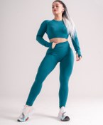 Resim Genel Markalar Push-up Detaylı Toparlacıyı Koyu Petrol Tayt 