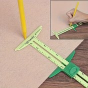 Resim YQTOOLS 5-in-1 Çok Fonksiyonlu Kayar Ölçü - Detaylı Ölçümlerle Sarı ve Yeşil Plastik Cetvel, Dikiş, Yorgan, El Sanatları ve Tasarımı için İdeal, El Sanatları Aracı | Detaylı Ölçümler | Pürüzsüz Kayar Mekanizma, Dikiş Araçları 