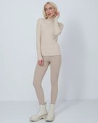 Resim Marfanny Spor Kabartmalı Tayt 202138318 Açık Bej 